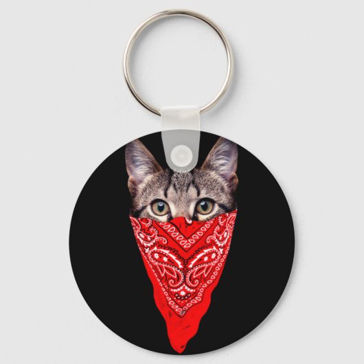 Gangster kattenkat sleutelhanger (Voorkant)