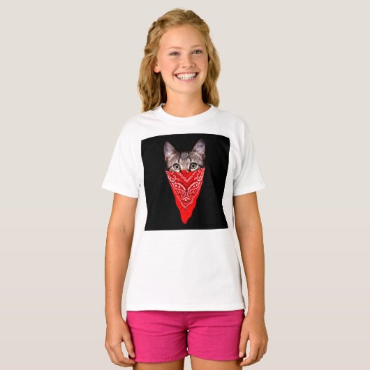 Gangster kattenkat t-shirt (Voorkant volledig)