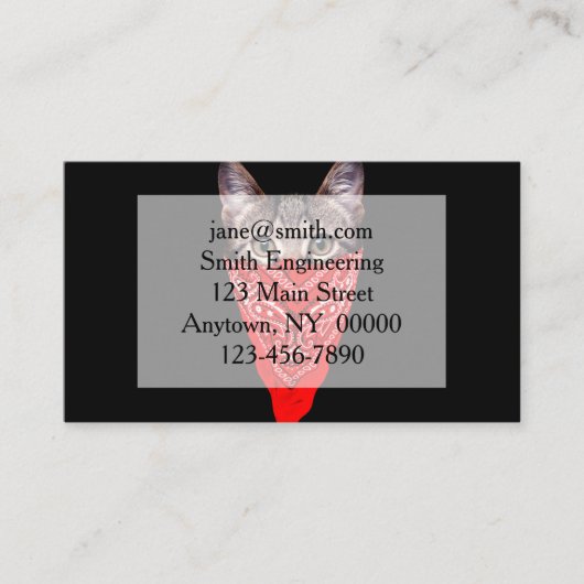 Gangster kattenkat visitekaartje (Voorkant)