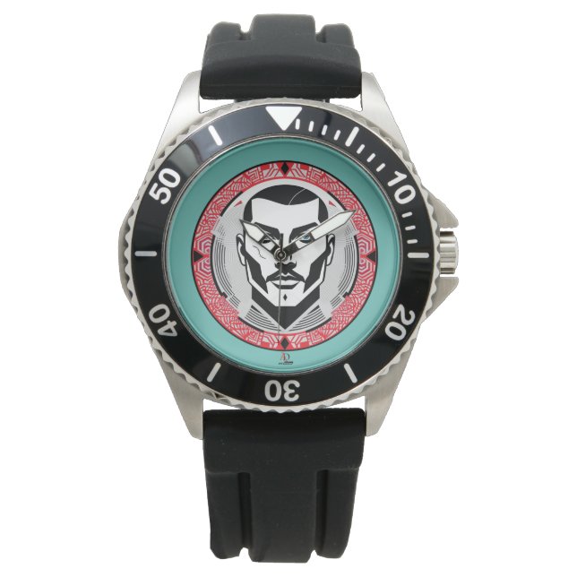 Gangster mit Narbe Design Horloge (Voorkant)