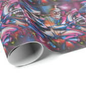 Gangster rapper urbane graffiti straatkunst cadeaupapier (Rol Hoek)