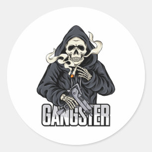 Gangster Ronde Sticker
