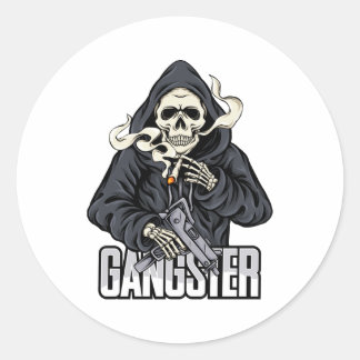 Gangster Ronde Sticker