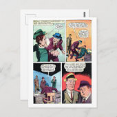  gangster strips maffiabaas slaat Henchman Briefkaart (Voorkant / Achterkant)