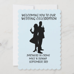 GANGSTER THEME WEDDING INVITATIONS KAART