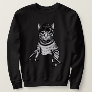 Gangsterkat-tatoeagekunst   Coole Streetwear Kitty Trui