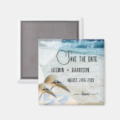 Gannet Beach Wedding Save the Date Magnet (Recto/Verso)