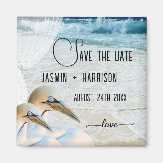 Gannet Beach Wedding Save the Date Magnet (Devant)