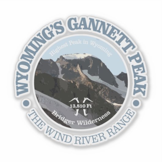 Gannett Peak Sticker (Voorkant)