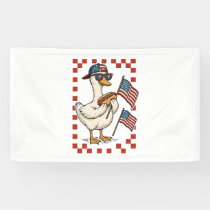 Gans Amerikaanse Vlag Memorial Day 4 juli Spandoek
