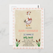 Gans baby shower uitnodiging (Voorkant / Achterkant)