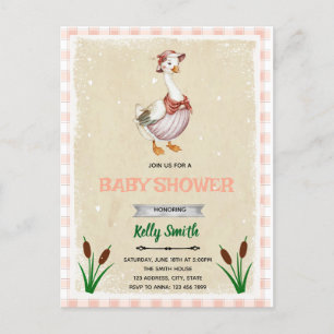 Gans babyshower uitnodiging