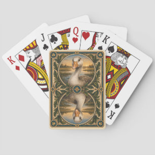 Gans Cattail Moeras Waterverf GeoSaga Pokerkaarten
