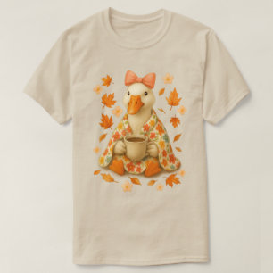 Gans Coquette Strik met Koffie Deken Herfst Vibes T-shirt