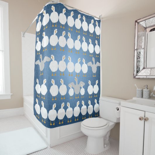 Gans die gordijn douchen (In situ)