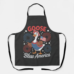 Gans God Bless America Gans Vogel 4 juli Schort