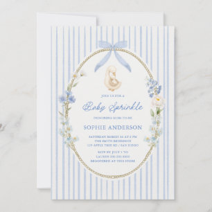 Gans Kuiken Cottage Blauwe Baby Shower Uitnodiging