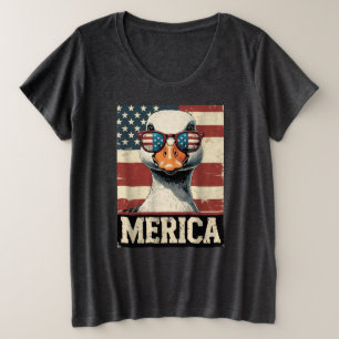  gans merica 4 juli patriottisch grote maat t-shirt