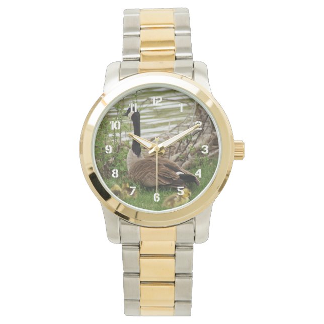 Gans moeder en baby's horloge (Voorkant)