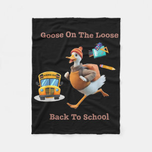 Gans Op Hol Terug Naar School Herfst Gans Op Th Fleece Deken