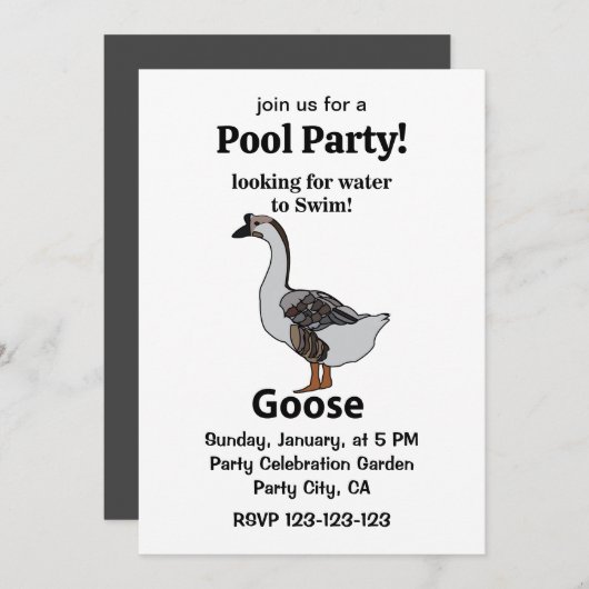 Gans op zoek naar water om te zwemmen Afrikaanse g Kaart (Voorkant / Achterkant)