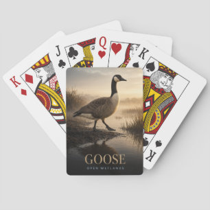 Gans Open Natte Graslanden Wilde Dier Pokerkaarten
