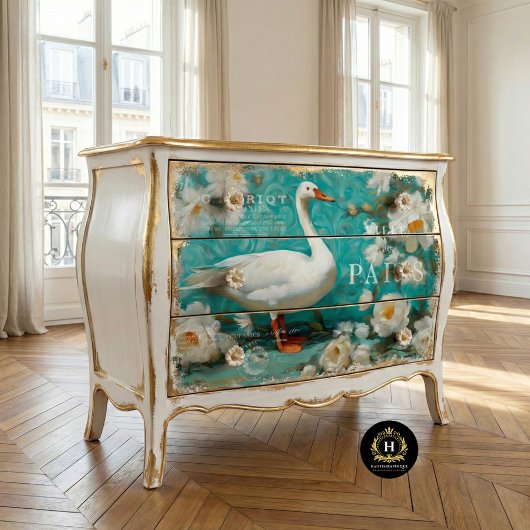 Gans Rustieke Bloemen Decoupage Tissuepapier