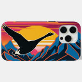Gans vliegen bij zonsondergang Case-Mate iPhone case (Achterkant (horizontaal))