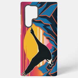 Gans vliegen bij zonsondergang samsung galaxy hoesje