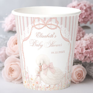 Gans Wilde Bloemsluier Baby Shower Papieren Bekers