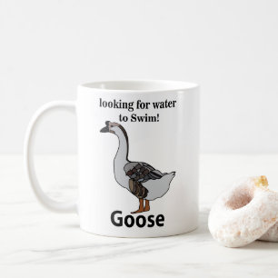 Gans zoekt water om Afrikaanse gans te zwemmen Koffiemok