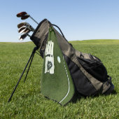 Gant de golf et balle sur l'herbe Golf Serviettes (Vert)
