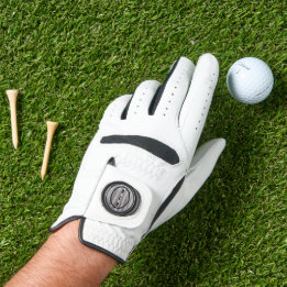 Gant De Golf Initiales verticales Gris ovale Grange Bois