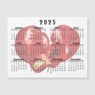 Gants de boxe 2025 Calendrier Carte magnétique