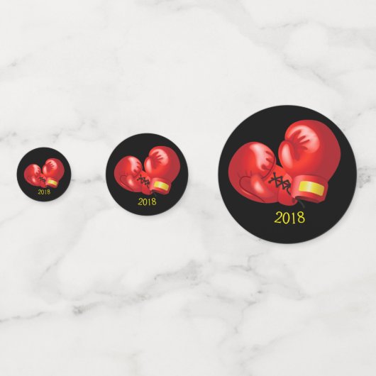 Gants de boxe Confetti table de conception (Derrière)