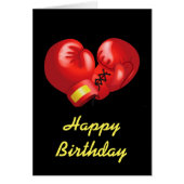 Gants de boxe Design Carte d'anniversaire (Devant)
