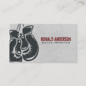 Gants de boxe suspendus | Carte de visite de fitne (Devant)