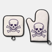 Gants de four en argent Skull n Bones ensemble de (Recto)