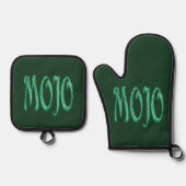 Gants de four en silicone vert Mojo ensemble de de (Recto)