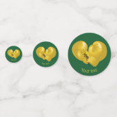 Gants en boîte dorée Design Table Confetti (Derrière)