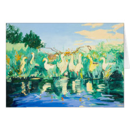 Ganzen en eenden door de rivier