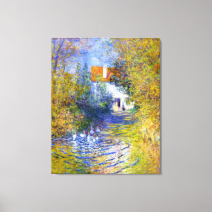 Ganzen in de Creek Claude Monet Fine Art Canvas Afdruk