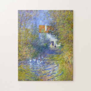 Ganzen in de Creek Claude Monet Fine Art Legpuzzel