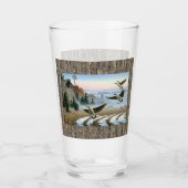 ganzen in een Boerderij Glas (Voorkant)