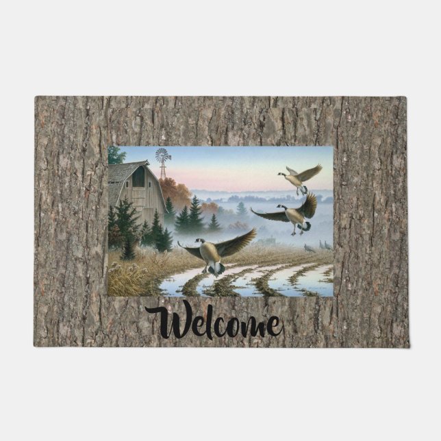 ganzen in het Boerderij Deurmat (Voorkant)