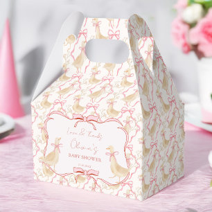 Ganzen kinderrijmpjes roze babyshower gepersonalis bedankdoosjes