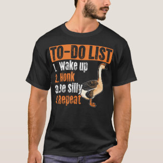 Ganzen Takenlijst Wakker Worden Toeter Wees Grappi T-shirt