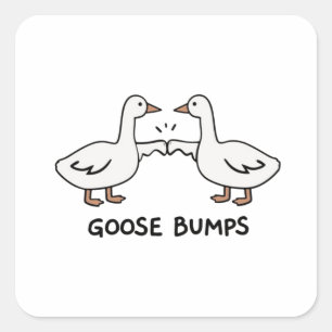 Ganzenpompen vierkante sticker