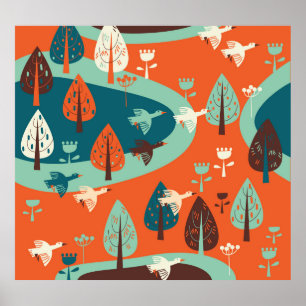 Ganzenwoud:  Natuur Scène Poster