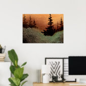 "Gap #1" Paysage Poster arbres pins coucher de sol (Bureau à domicile)